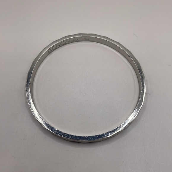 BCBGeneration Silver Tone Bangle Cuff Statement Bracelet - Picture 4 of 4